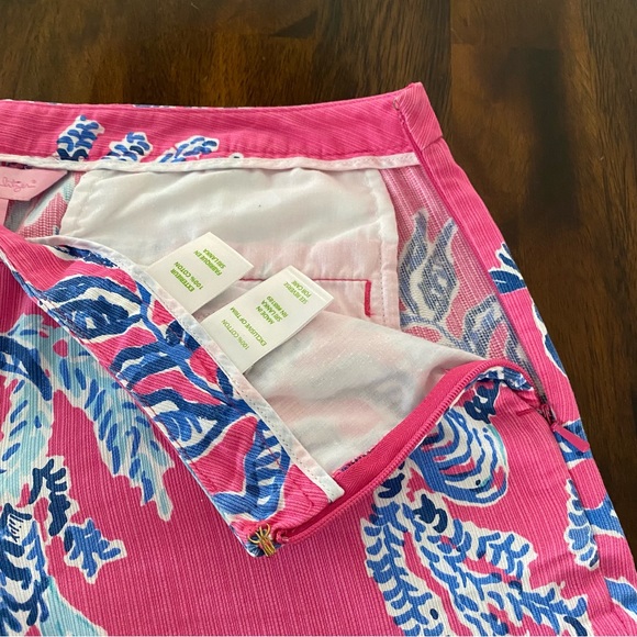 Lilly Pulitzer Capri Pink Samba Pink Blue Coral Short - Picture 4 of 8